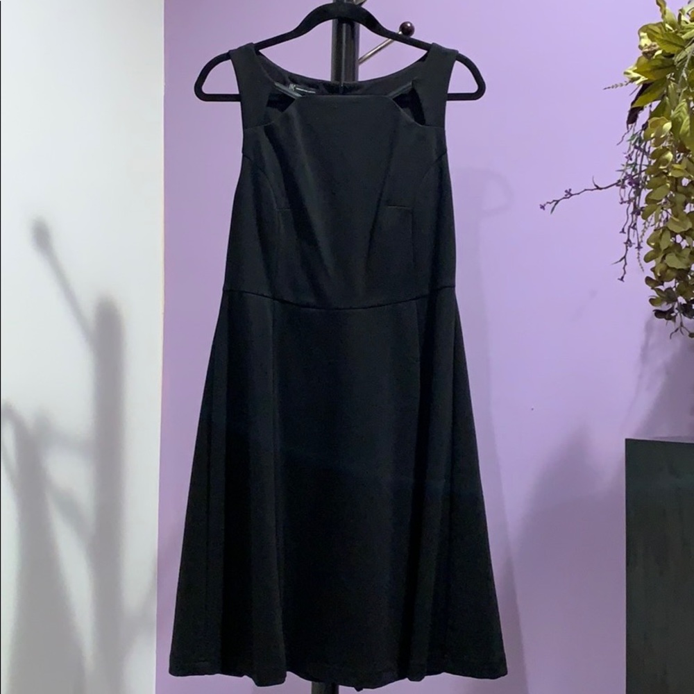 INC black dress with cutout neckline Sz L
